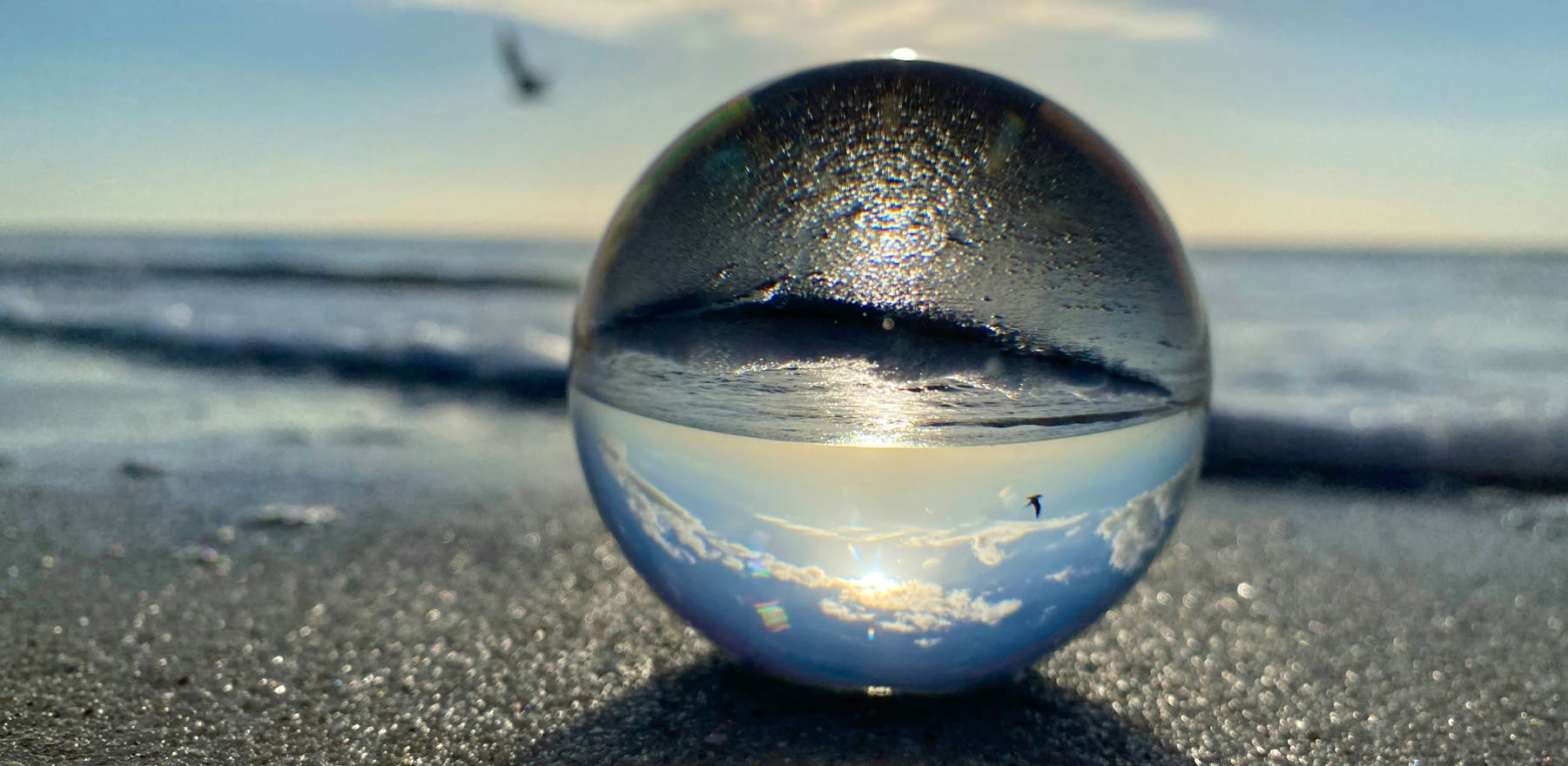 Globe on beach image