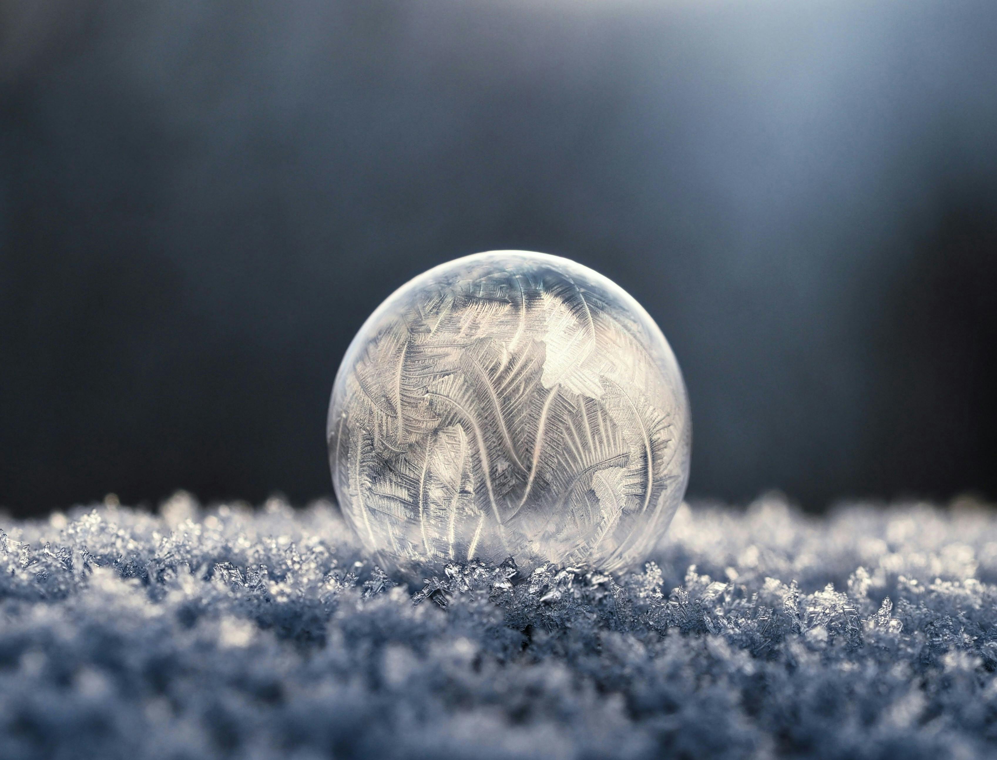 Ball of Ice in Snow