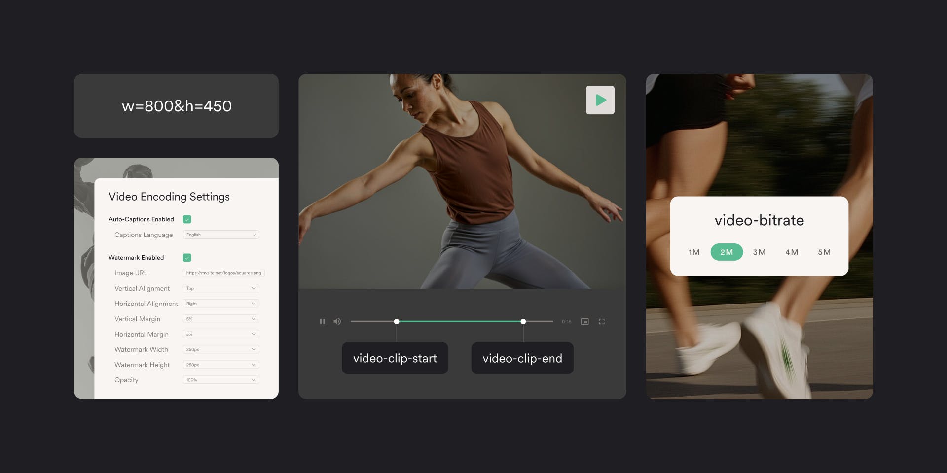 multiple digital windows demonstrating video optimization